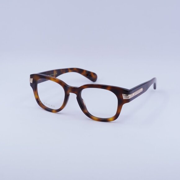 Gucci GG1518O 002 Eyeglasses Havana 51mm Square Frame - Picture 9 of 11